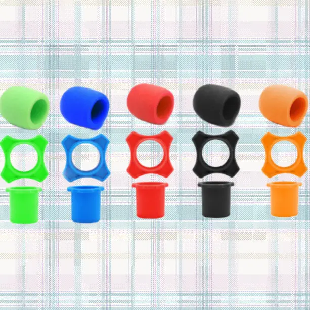 Mic Set /Karaoke Busa Mic Sponge Cover/Karet Pelindung Ring/ Mic Holder Mikrofon/ Wireless Microphone Anti Slip Ring /Kit Perlindungan Mikrofon