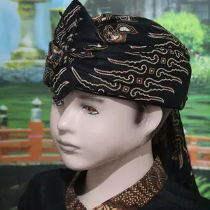 iket kepala blangkon TRADISIONAL sunda jawa atas tutup uk dewasa dan anak (IKET COKLAT) Karet