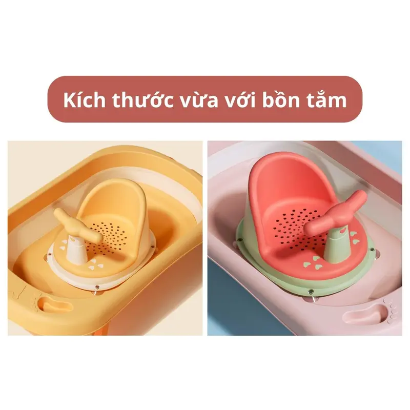 Ghế Ngồi Tắm Cho Bé Chống Trơn Trượt, Ghế Tập Ngồi Đa Năng Kèm Đế Hít, Bánh Xe 3