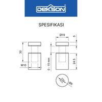 Gambar DEKKSON Advertising Fitting ADV D8626 Stainless Steel - 19X60MM dari Dekkson Official Shop Kota Administrasi Jakarta Barat 3 Tokopedia