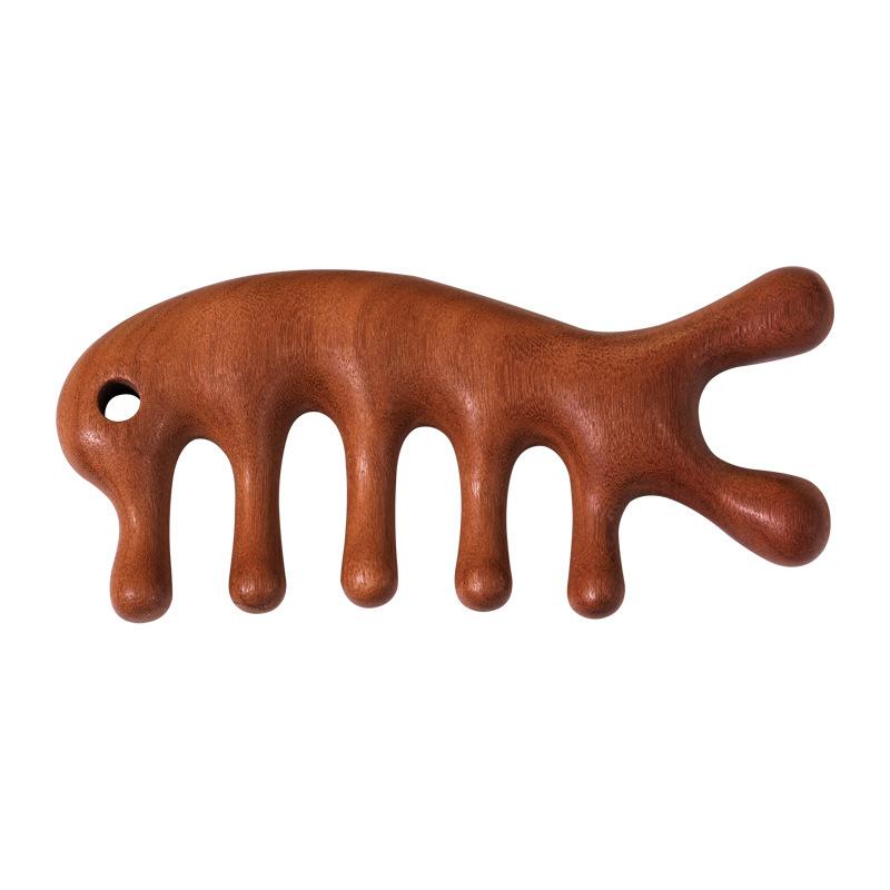 Lược Gỗ Đàn Hương 2 Đầu Massage Cao Cấp - Giảm Đau Đầu, Cải Thiện Tuần Hoàn Máu, Hỗ Trợ Giúp Mọc Tóc, Giảm Gãy Rụng, Giảm Xơ Rối