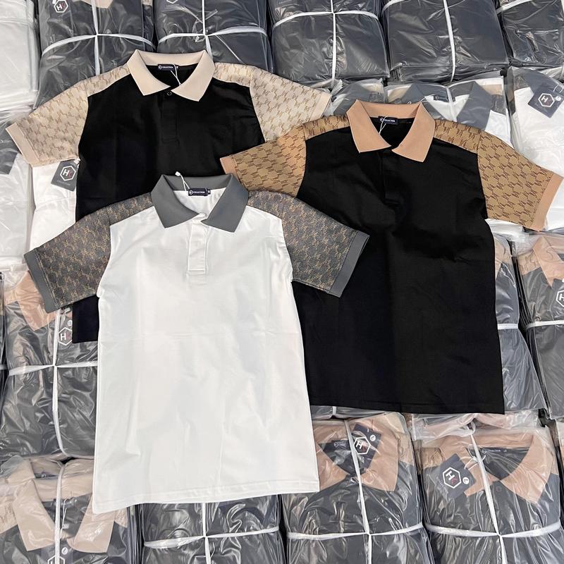 Áo thun nam polo boy phố tay ngắn vải cotton co giãn dày dặn thấm hút fom rộng áo cổ trụ nam Menswear Shirt Ngắn Tay Có Cổ DM11