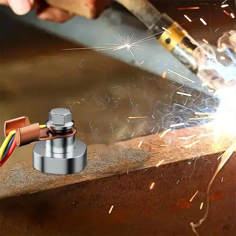 Kẹp Đầu Nam Châm, 2 Chiếc, Từ Tính, Từ Tính Mạnh Mẽ, 500A, Kẹp Hỗ Trợ Hàn Điện Cực Đồng 3
