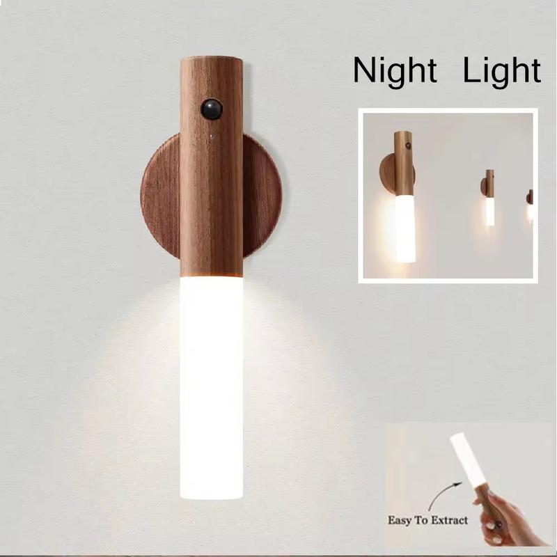 Motion Sensor Wall Light Indoor Led Magnetic Portable Lamp Charge Hallway Bedroom Wardrobe Table Stairwell Cabinet Night Light 0