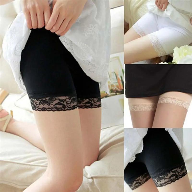 Product Introduction of Quần Đùi Lót An Toàn Cho Nữ, Co Giãn, Màu Trơn Thiết Kế Ren, Không Đường May, Thoáng Khí, Quần Legging, Thích Hợp Mặc Dưới Váy 2