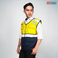 Gambar [COD] Rompi safety proyek pria wanita K3 Warna Kuning Kombinasi Biru Navy jaring - S dari Juragan Wearfacts Store Kab. Cilacap 5 Tokopedia
