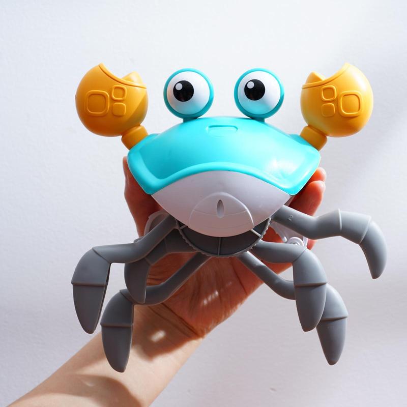 Electric Crawling Crab Design Toy, Automatic Avoidance Walking Sensory Toy with Music, Cute Interactive Musical Play Toy, Summer Gift, Fidget Toys, Birthday Gifts, Gift, Gifts for Best Friend, Gift for Her, Girl's Gift, Family Fun Toy, Play, Animals Toys 4