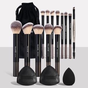 Set de Herramientas Profesionales de Maquillaje, 17 piezas/set de Esponjas de Maquillaje, Borlas y Bolsa de Cosméticos, Brochas de Maquillaje con Cerdas Suaves, Set de Brochas de Viaje para Mujeres y Niñas