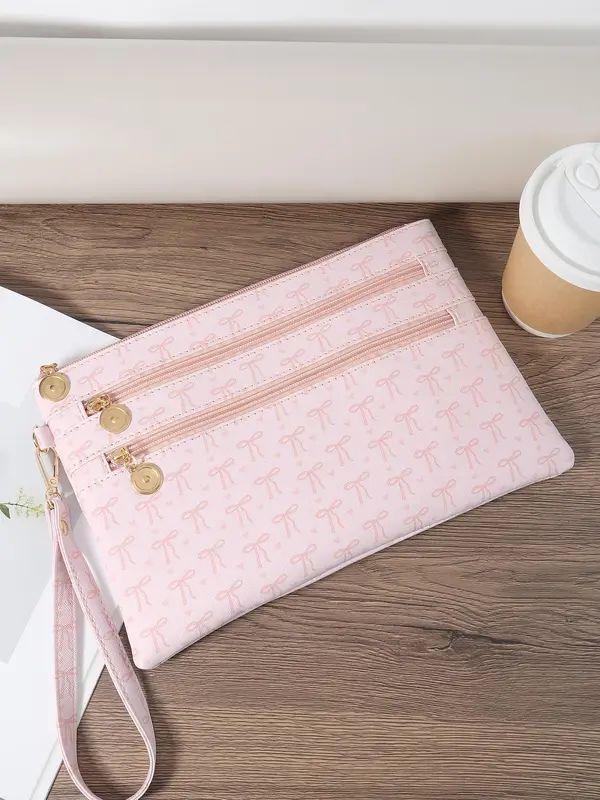 Women's Cute Cartoon Pattern Zipper Handbag, Fashionable Large Capacity Wallet, Casual Versatile Zipper Handbag for Daily Used 5
