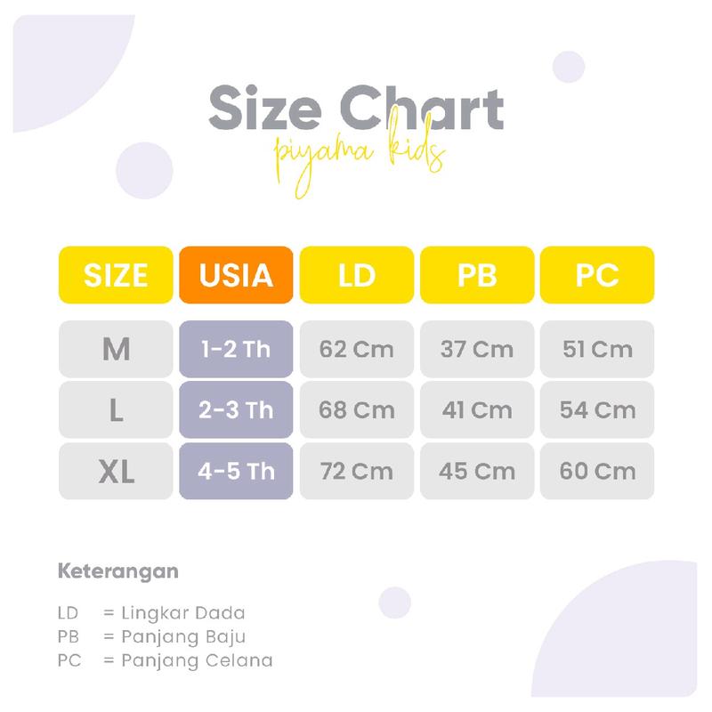 Piyama Anak Model V Neck Motif SWEET DANCE Usia 1-12 Tahun - Campuran Cotton Premium 6