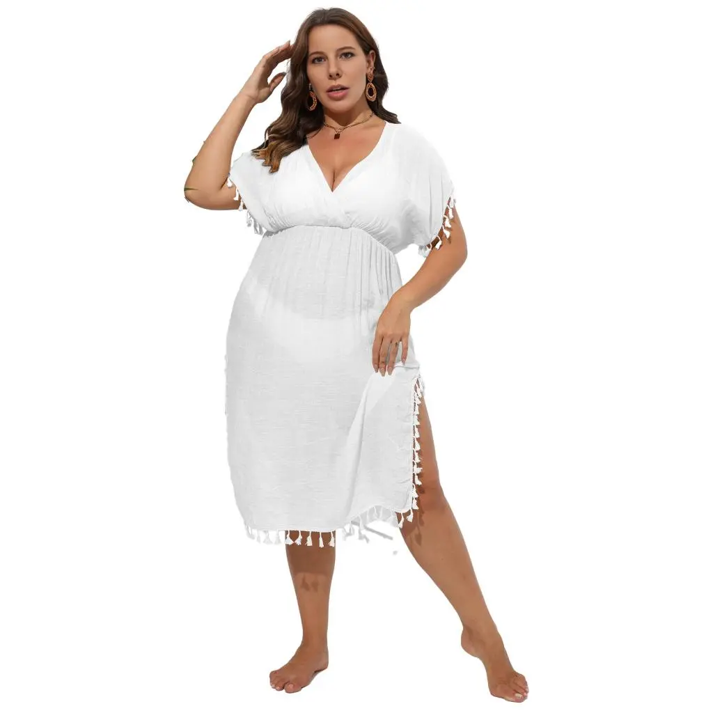 eiiwanhi- Beach Cover-up Dress Stylish V-neck Tassel Cover Up Dress for  Women Beachwear for Beauties - TikTok Shop Philippines