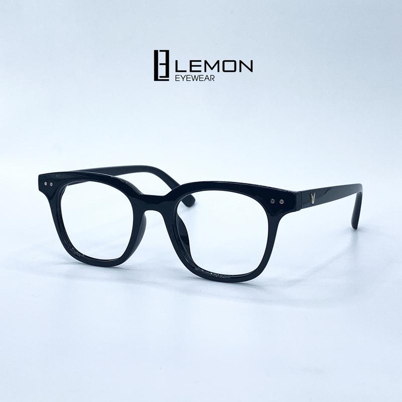 S-LE3331 Gọng kính cận chữ V mắt vuông bản lề kim loại 3 chấu, nhựa Acetate