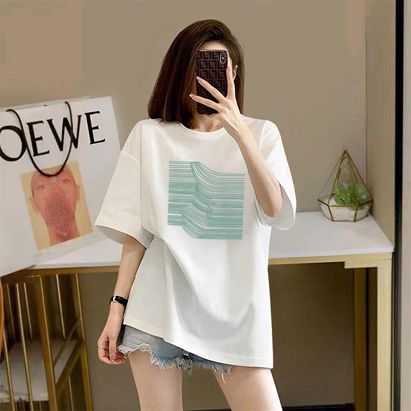 Product Introduction of Áo Thun Ngắn Tay Dễ Phối Đồ 100%, Dành Cho Nữ, Hàng Mới Về Mùa Hè 2024, Phong Cách Hàn Quốc, Ngoại Cỡ, Dáng Rộng Vừa Vặn, In Hình, Áo Dài Trung Bình 12