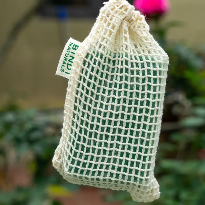 Túi đựng xà phòng tạo bọt 100% cotton Nhà Tắm Bông Tắm 3