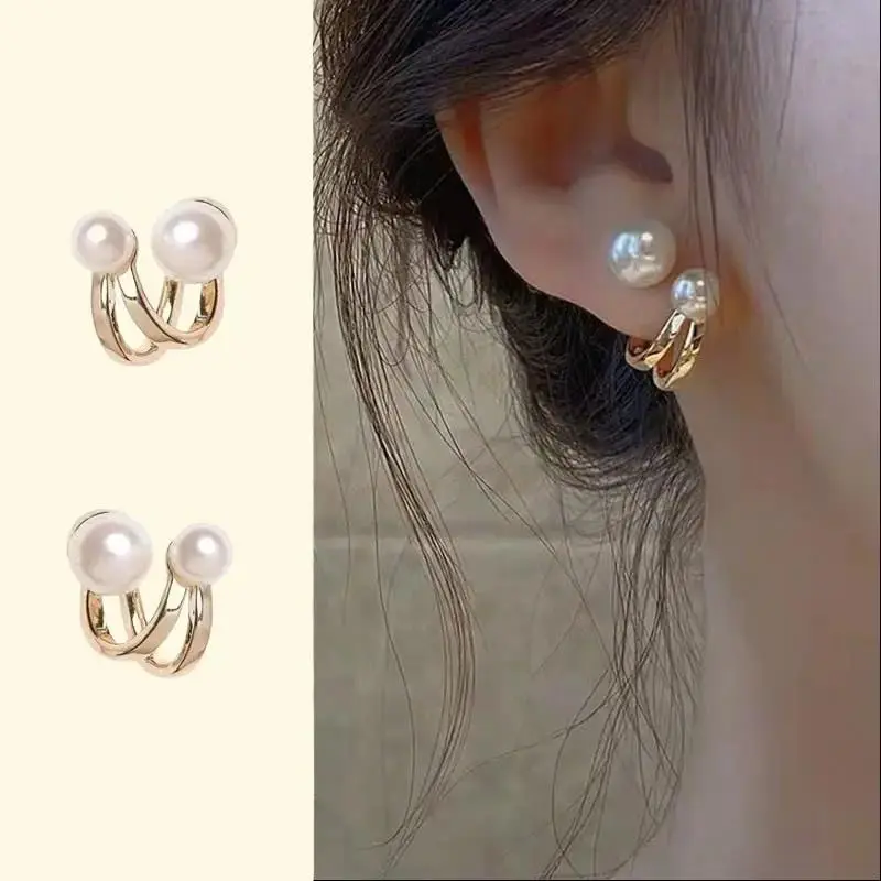 Bông tai nữ hình tròn mix họa tiết Phong cách hàn quốc BT63 Hoa Women Titan 7
