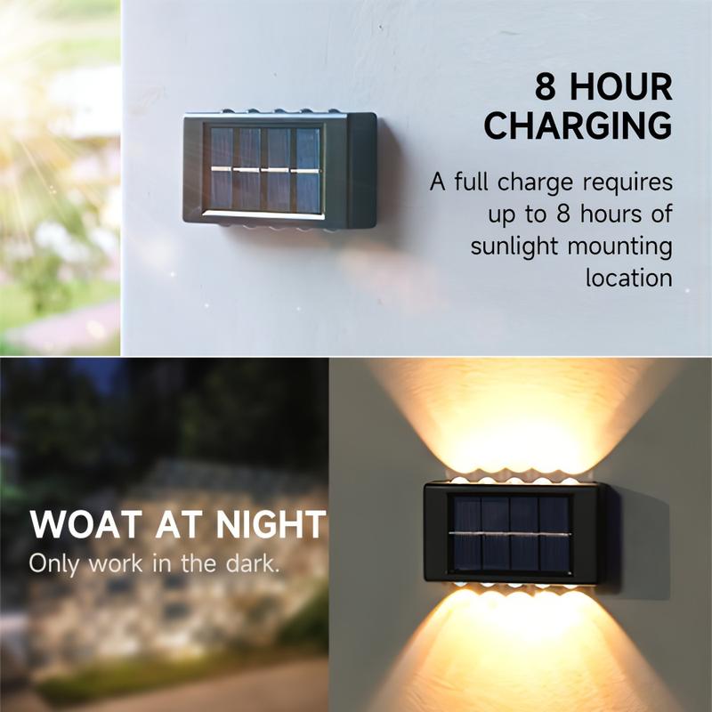 1pc Solar Wall Light, 10 LEDs, Automatic Night Activation, Up/Down ...