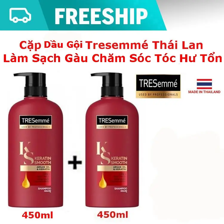 Combo 2 CHAI Dầu gội Tresemme Thái Lan 450ml (Thái Lan) Nữ Women Cho Bé Dưỡng Tóc