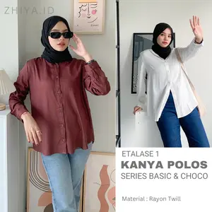 Kanya Polos Part 1 Kemeja Rayon Twill Polos Wanita
