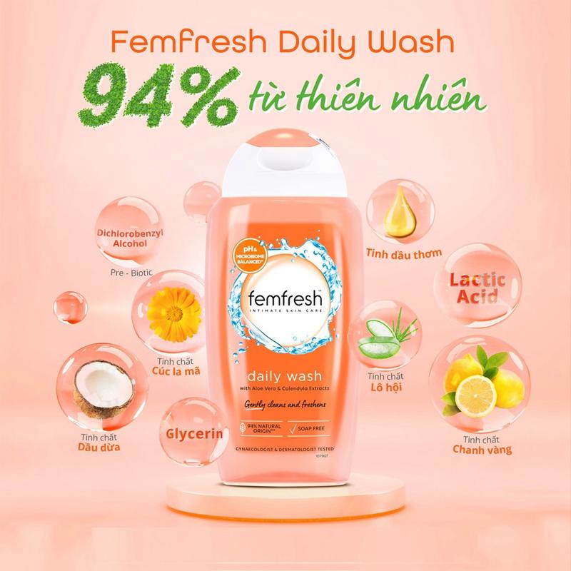 Dung Dịch Vệ Sinh Femfresh Daily Intimate Wash 250ml, hàng Úc CÓ TEM Nữ