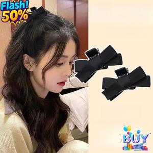 กิ๊บติดผมโบว์กำมะหยี่ สไตล์ดาราอินเทอร์เน็ต กิ๊บติดผมเจ้าหญิง กิ๊บติดผมผู้หญิง กิ๊บติดผมหน้าม้าซาติน เครื่องประดับผม ดีไซน์เก๋ไก๋ พร้อมส่งในปี 2025