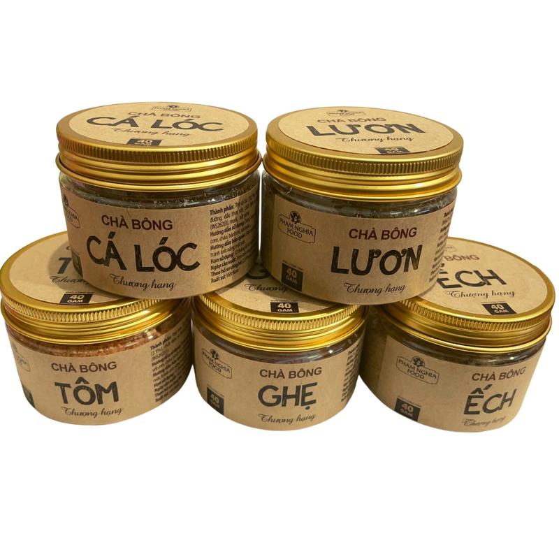 Chà bông cá lóc thượng hạng Phamnghiafood hũ 40gr Chua Snack 5