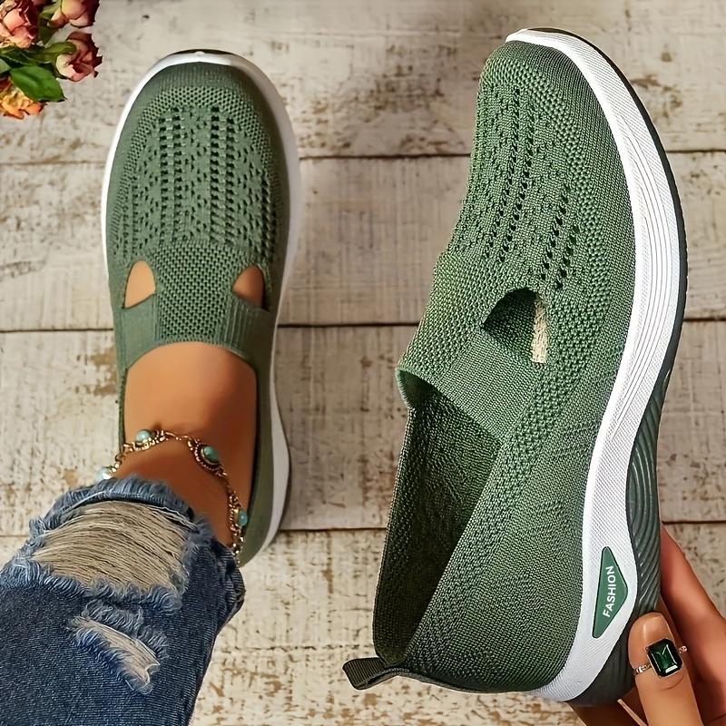 Product Introduction of 1 Pair of Women's Hollow Sneakers-Breathable Lightweight Slip-on Walking Shoes, Non-Slip Soft Sole, Comfortable Textile Lining, Multiple Colors Available-Suitable for All Seasons, Footwear Accessories 2