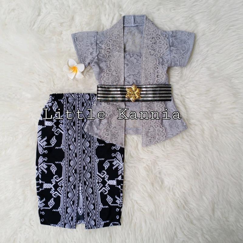 SET KEBAYA ANAK KARTINI WARNA SILVER LK030 2