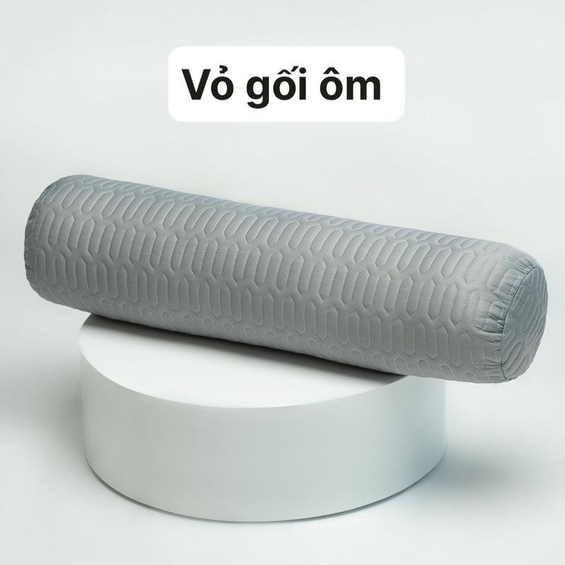 Vỏ gối ôm trần cao su non thiết kế bịt đầu có khoá kéo ở thân ( kích thước 35x100)