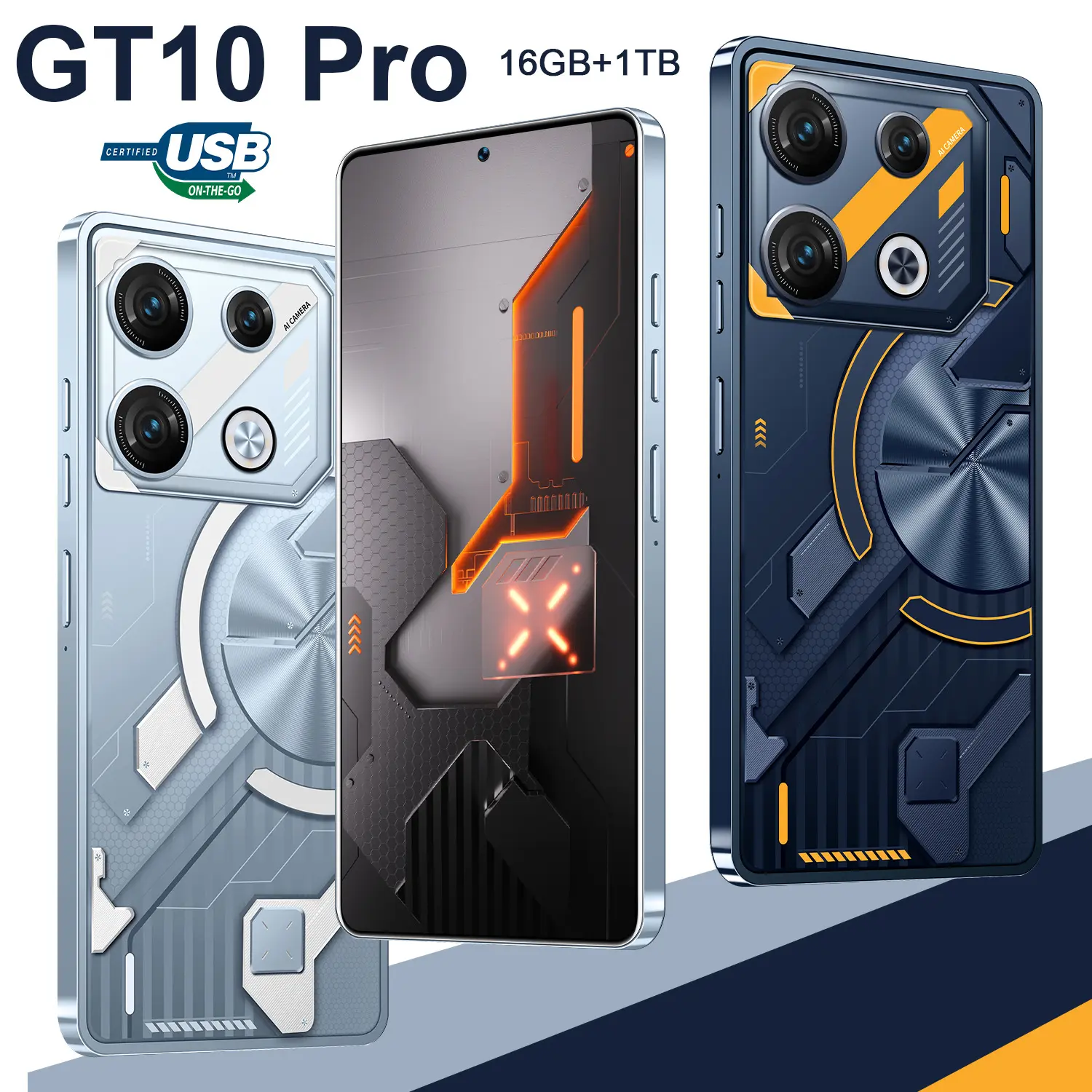 Điện thoại di động xuyên biên giới, S25 EdgeGT10 Pro, Màn hình cảm ứng 7,3 inch, RAM 2 + bộ nhớ 16GB, Màn hình lớn đục lỗ, Hệ điều hành Android, Thích hợp cho giao thương quốc tế, Điện thoại thông minh