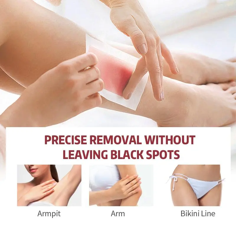 Body Wax Strips, 60pcs/box Non-permanent Hair Removal Wax Strips, Hair Removal Wax Strips for Face, Body, Legs, Arms, Underarms 3