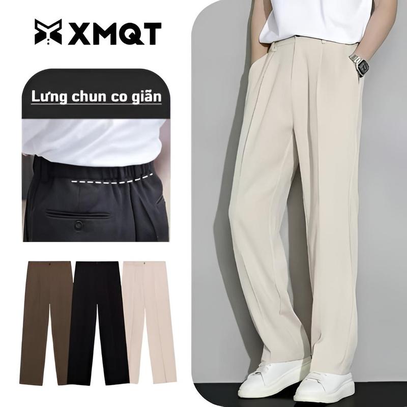 [CÓ BIGSIZE] Quần Âu Nam XMQT Form Rộng Trẻ Trung Năng Động Unisex Basic Phong Cách Hàn Dáng Rộng