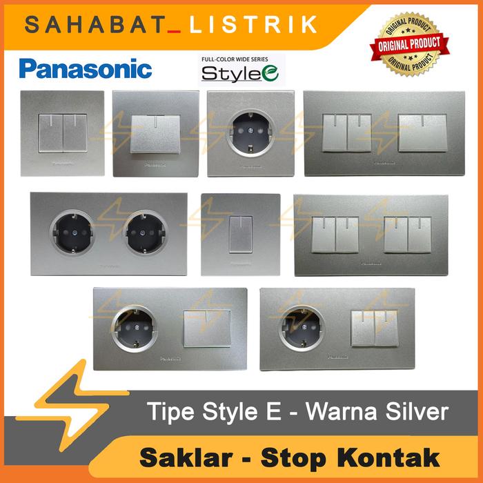 Jual PANASONIC STYLE-E MWS SILVER SAKLAR ENGKEL SERI / STOP KONTAK ...