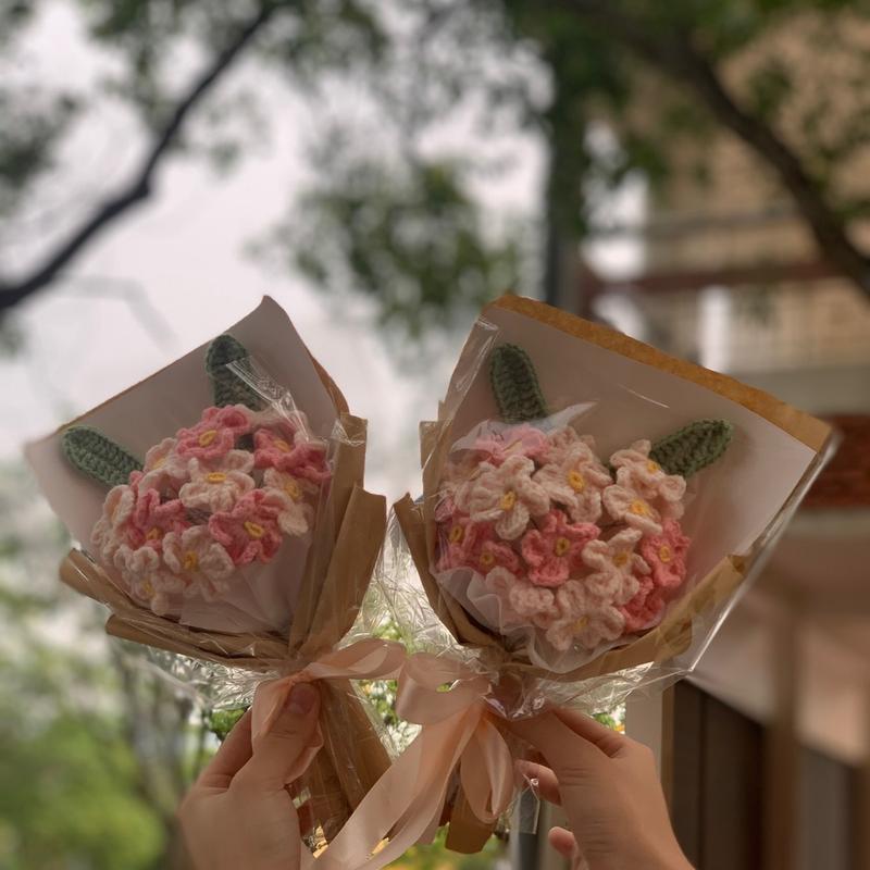 Hoa lưu ly bằng len handmade