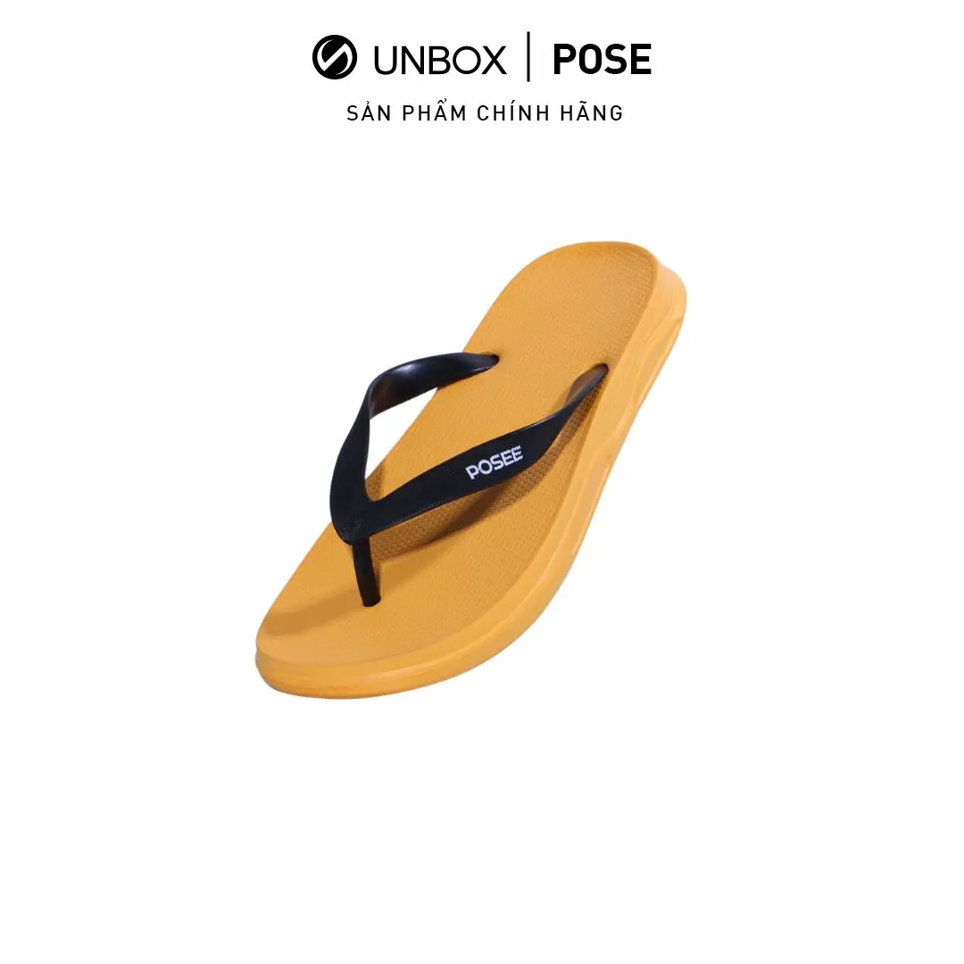 Dép kẹp đi biển POSE màu cam, chống trượt, phù hợp cho mùa hè, nam nữ, kích cỡ 40-45