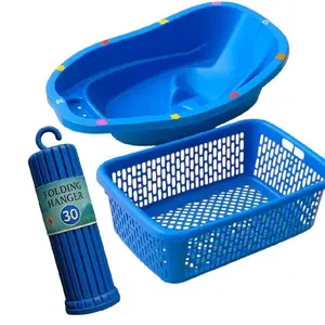 Paket hemat Bak mandi bayi newborn 1 set ( Bak bayi+folding hanger 30 stik+Keranjang laundry) perlengkapan kursi