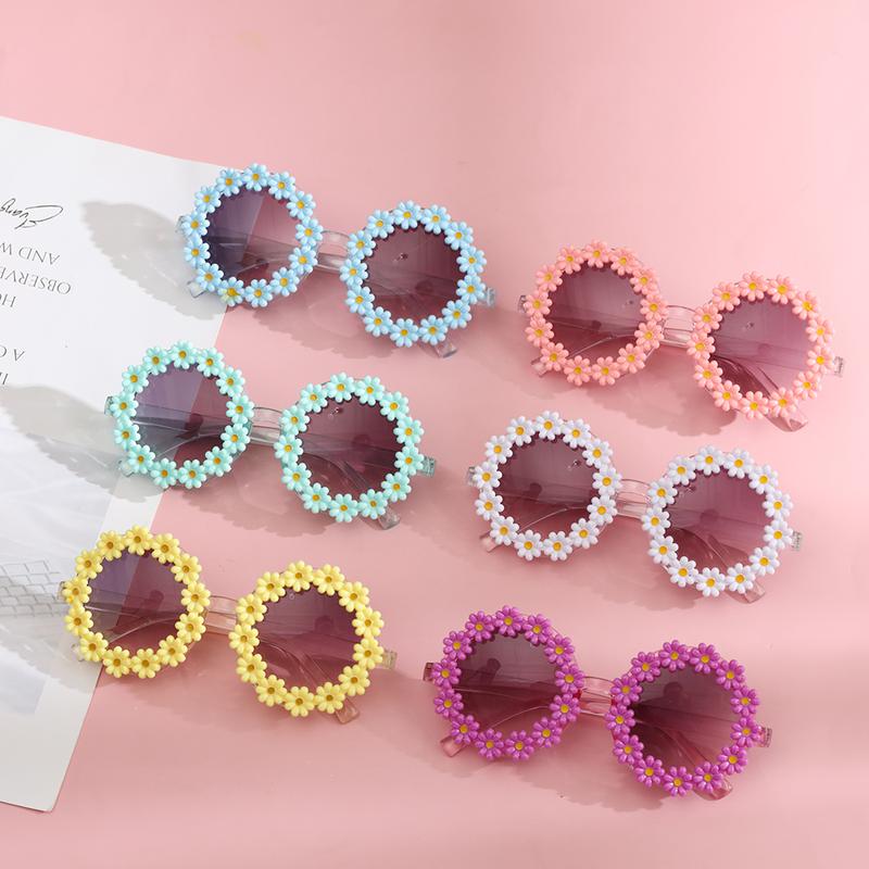 Product Introduction of Summer Kids Sunglasses Fashion Children Round Flower Sunglasses for Girls Boys Baby Sport Shades Glasses UV400 Outdoor Sun Protection Eyewear 27