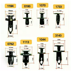 Klip Kancing Mobil 10PCS Baut Rivet Klip Body Klip Bumper Panel Grill Universal Hitam Plastik Nilon 8 Model Universal
