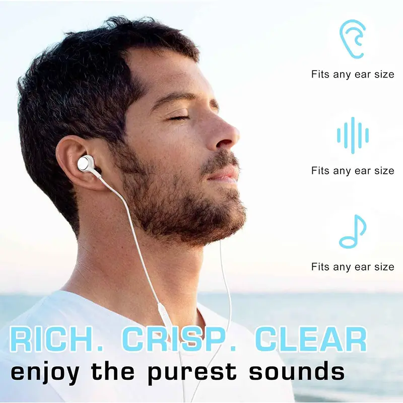 In-ear wired earphones for Samsung 3.5MM, electronic audio earphones, high quality noise reduction, with microphone, for Galaxy S10 S9 S8 S7 S6 plus A24 A13 A14