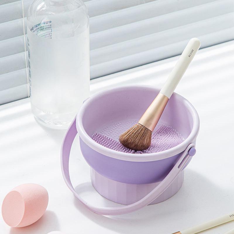 HL0606 Pembersih Kuas Make Up Gantung Make Up Brush Cleanser Rak Pengering Kuas Make Up Brush Stand Holder Penyimpanan 3