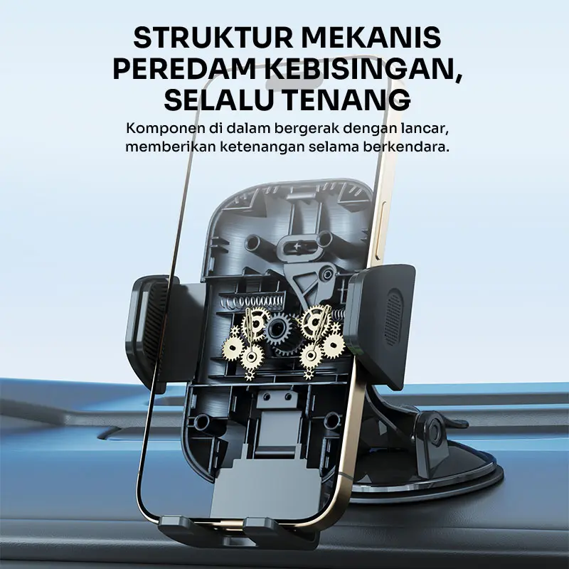 ROBOT Car Holder RT-CH22 Black Rotatable For Smartphone Backseat Car Stand Holder Garansi 1 Tahun 4