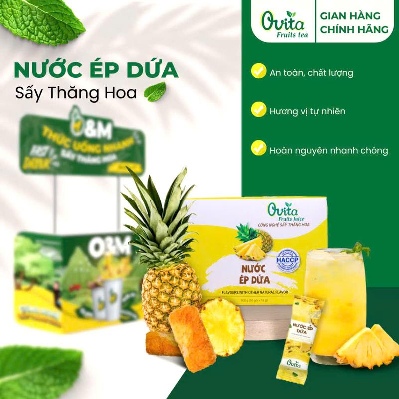 COMBO 10 Viên Lẻ - Nước Ép Trái Cây Sấy Thăng Hoa Ovita - Giữ Vẹn Hương Vị Tươi - Hộp 5 Vị 4