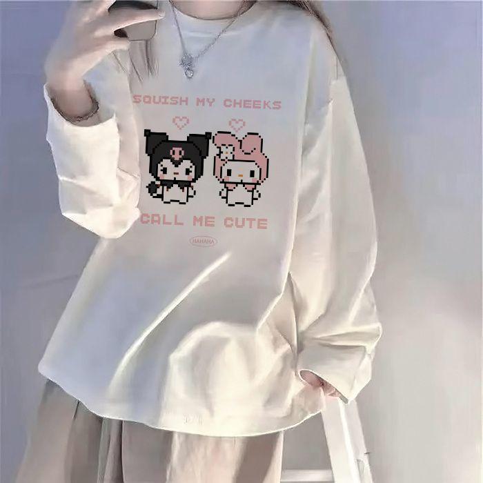 Product Introduction of Áo Thun Dài Tay, Hàng Mới Về Mùa Xuân Và Mùa Thu, Phong Cách Hàn Quốc, Dáng Rộng Vừa Vặn, Quần Áo Nữ, Thời Trang Ins, Thích Hợp Cho Học Sinh Nữ, Áo Sơ Mi Lớp Nền Phối Bên Trong, Quần Áo Thời Trang Hàng Đầu, 2024 7