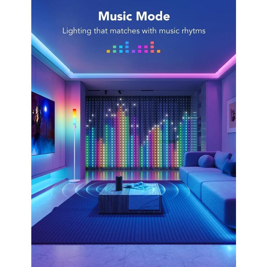 Govee Curtain Lights, Smart Wifi Lights, IP65 Outdoor/Indoor