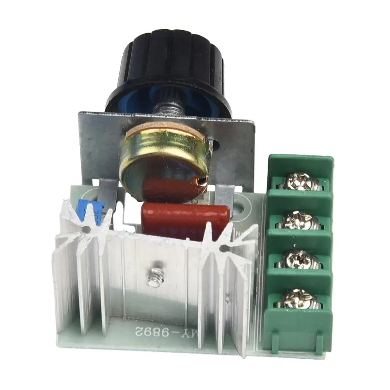 Bộ Điều Khiển Tốc Độ Động Cơ, Công Suất 2000W, Điện Áp 220V, Bộ Điều Chỉnh SCR, Bộ Điều Nhiệt Điều Giảm, Màu Vàng Kim, Hàng Mới Về 0