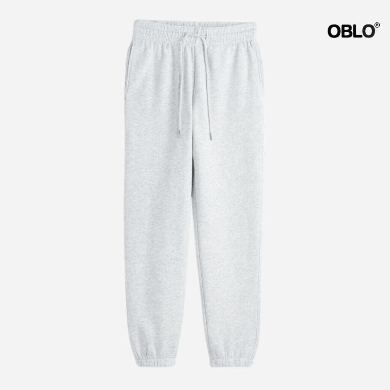OBLO Sweatpants Celana Jogger Polos Unisex Pria dan Wanita Fleece Sport 4