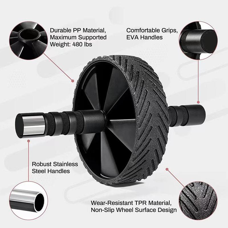 Ab Roller Wheel with Non-slip Handle, Portable Ab Workout Equipment, Home Gym Fitness Equipment, Exercise Wheel for Men & Women, Gymtok 3
