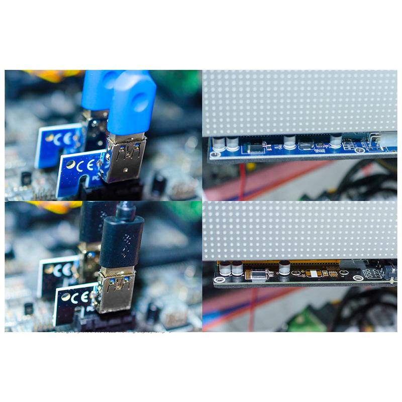 PCIE Riser 1X 4x 8x 16x Extender Gold USB Riser 009S GPU Dual 6Pin Adapter Card 2
