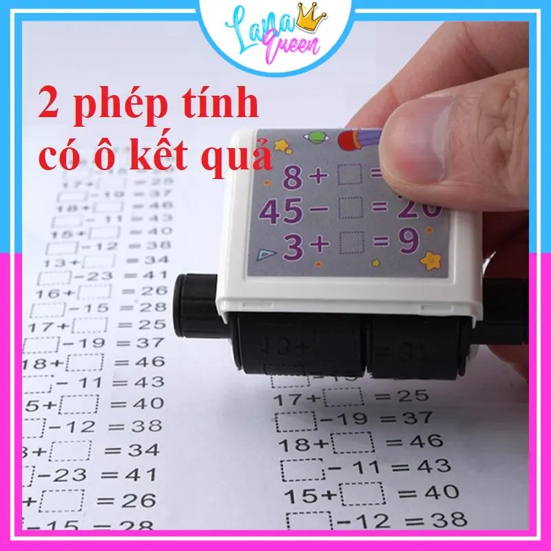 Con lăn máy tạo máy in phép tính cộng trừ nhân chia ngẫu nhiên thông minh dành riêng cho bé - LANA QUEEN