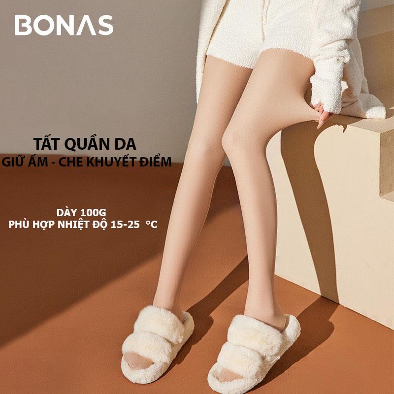 Tất quần da 120G dày hai lớp lót nỉ giữ ấm che khuyết điểm định hình dáng CHÍNH HÃNG BONAS T-014