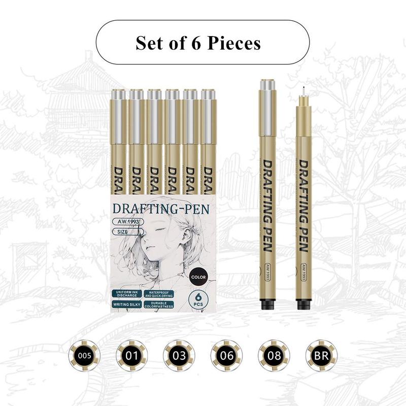 Product Introduction of Fine Liner Pen Set, Waterproof Needle Pen, Art Hand-painted Hook Line Pen, Sketch Pen, Stationery Set, School Art Supplies 6